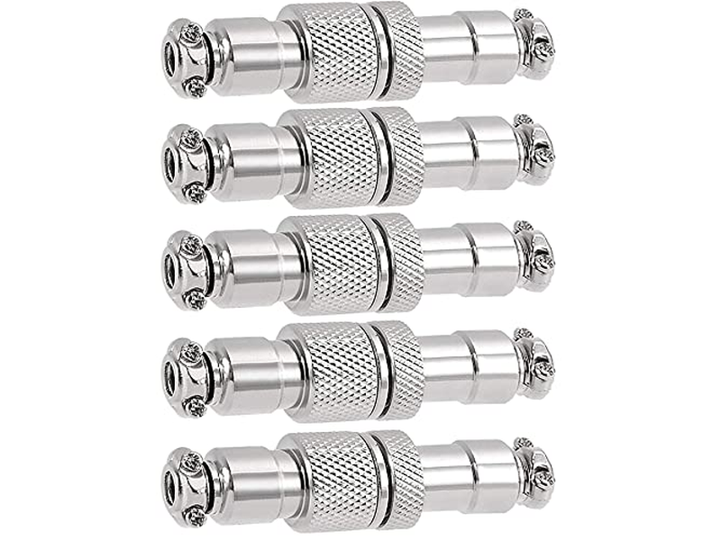 5Pcs 4Pin Aviation Connector,GX16 16mm Aviation Connector Plug Docking Femal & Male Circular Connector