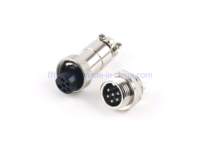 China Supplier Hot Sales Gx12 M12 12mm 2 Pin Electric Circular Connector Male and Female Aviation Connector
