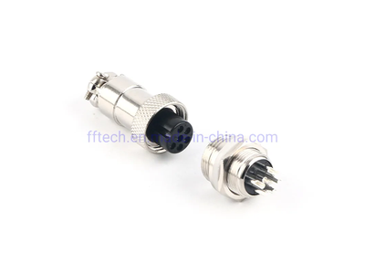 China Supplier Hot Sales Gx12 M12 12mm 2 Pin Electric Circular Connector Male and Female Aviation Connector