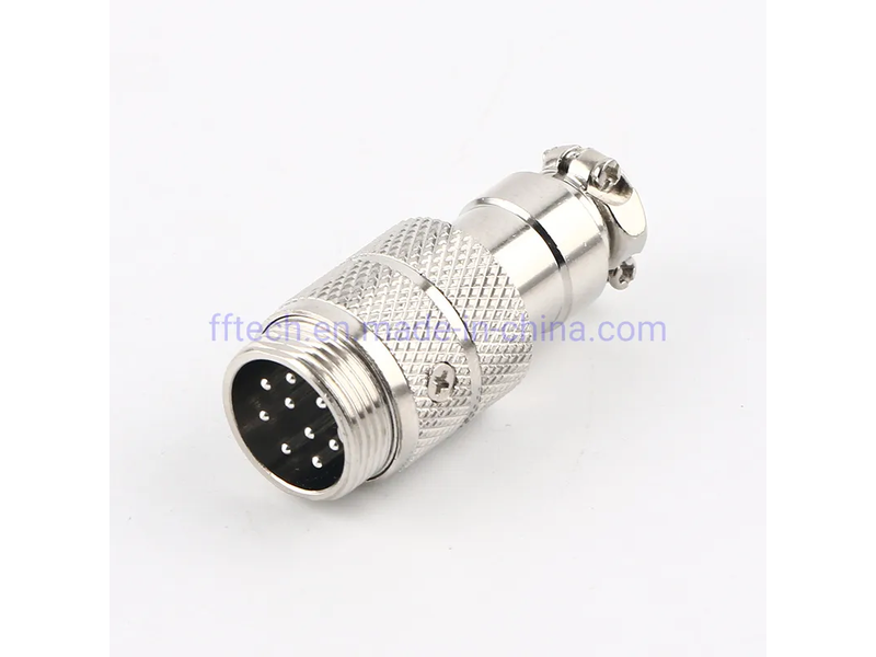 Hot Sales 125V 5A 16mm Thread Docking Shape Gx16 9 Pin Male Aviation Connector Gx Connector