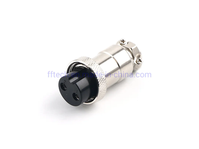 Silver Plated Pins Aviation Connector Socket Gx20 2pin Female M19 Electrical Circular Cable Connector